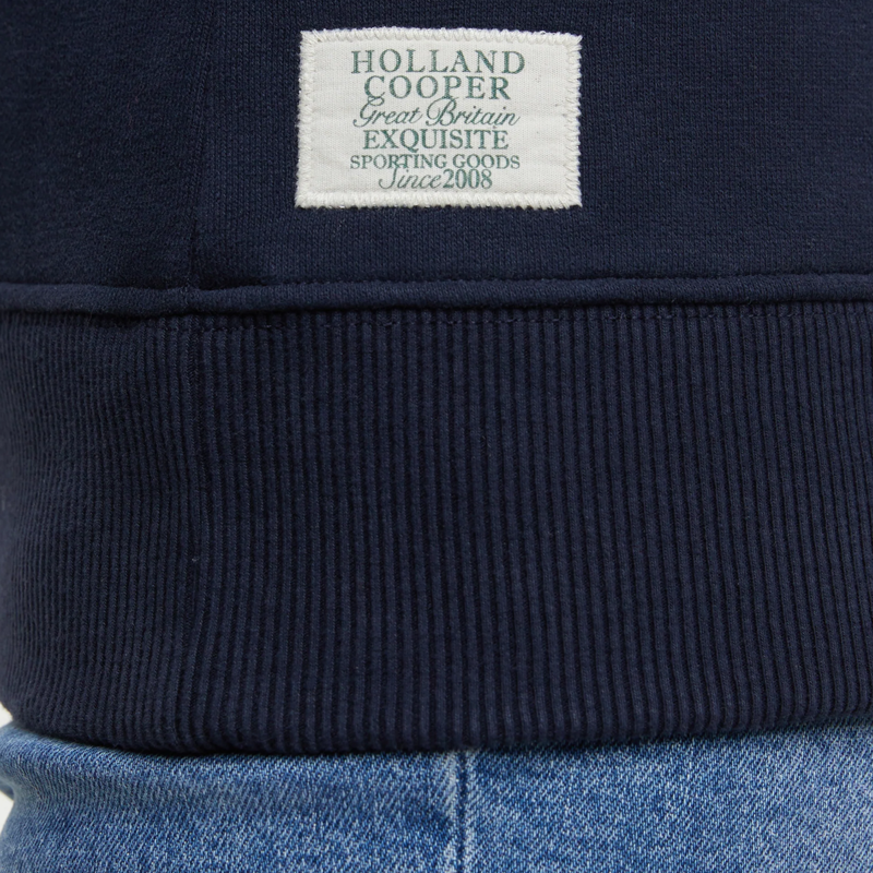 Holland Cooper Crest Zip Henley - Ink Navy-4